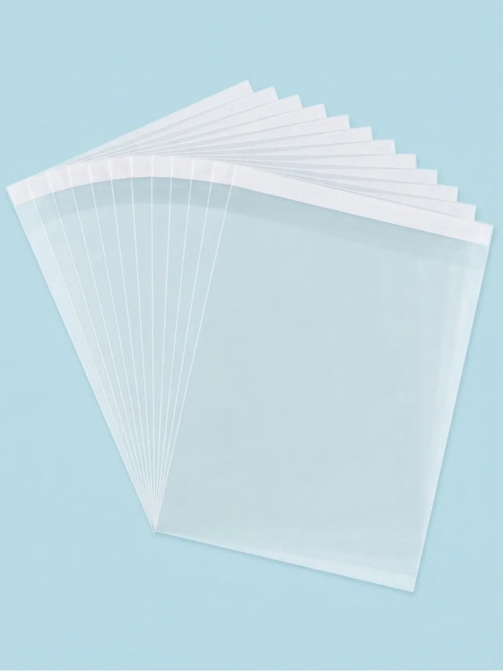 50 pack of Clear Cellophane Bags with Adhesive Seal